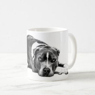 Taza De Café Ojos que hablan lealtad Pitbull Mix Mug
