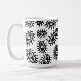 Taza De Café Ojos torrenciales blancos