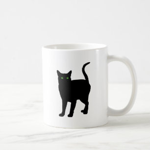 Taza De Café Ojos verdes del gato negro