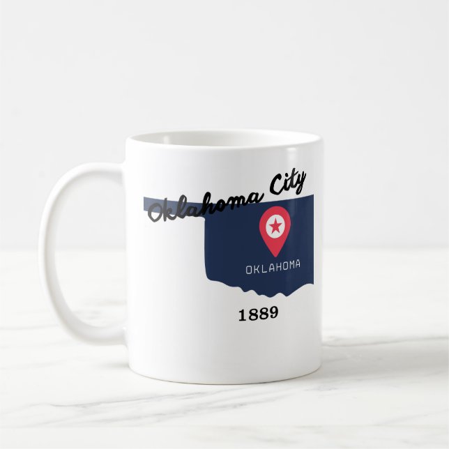 Taza De Café Oklahoma City coffee mug  (Izquierda)
