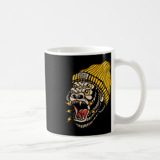 Taza De Café Ol alternativo del gorila tradicional del tatuaje 