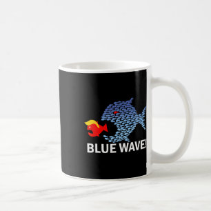 Taza De Café Ola Azul 2024 Gracioso Pescado Grande Comer Pescad