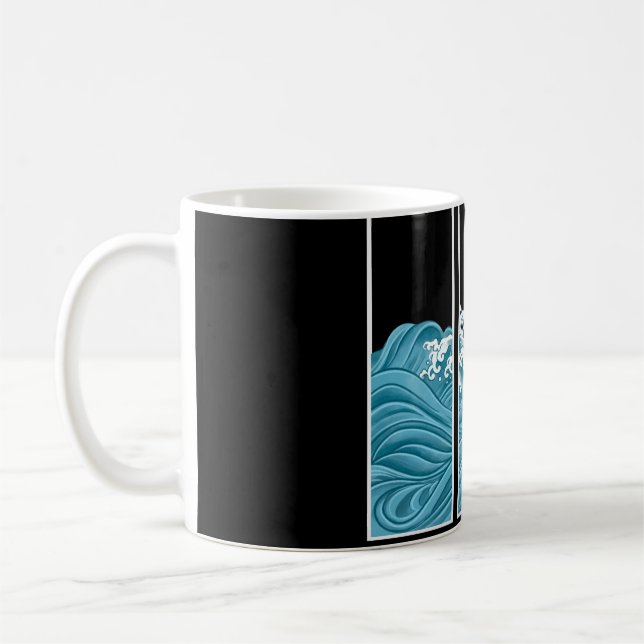 Taza De Café Ola de agua (Izquierda)