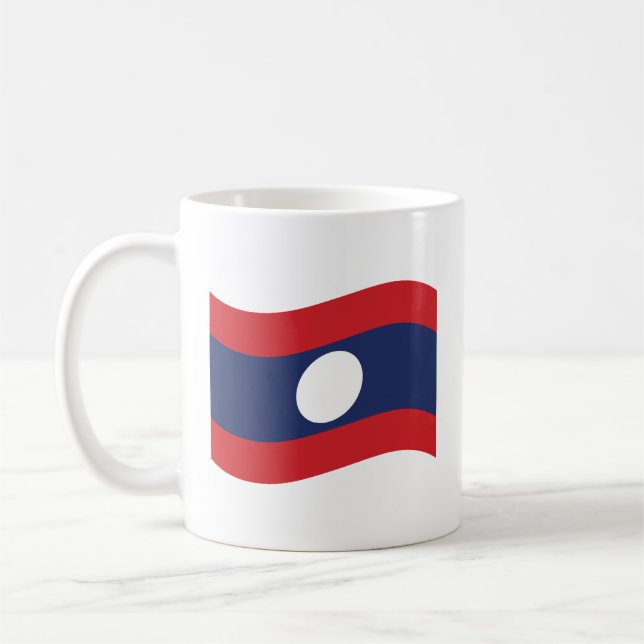 Taza De Café Ola de bandera de Laos (Izquierda)