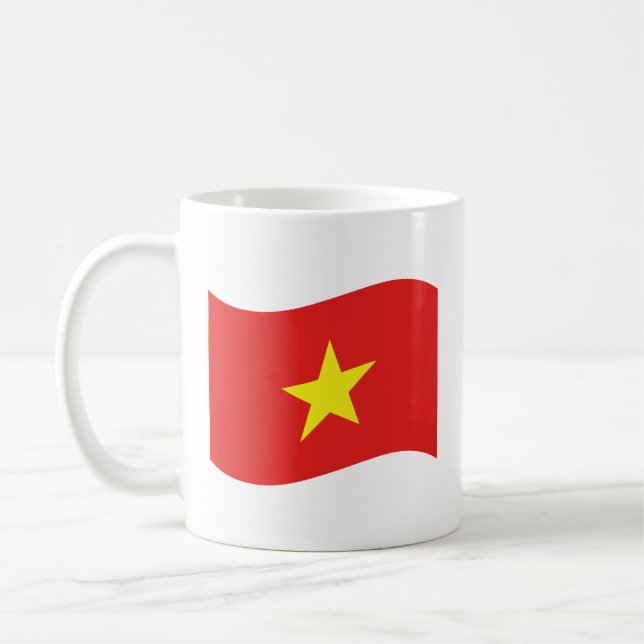 Taza De Café Ola de bandera de Vietnam (Izquierda)