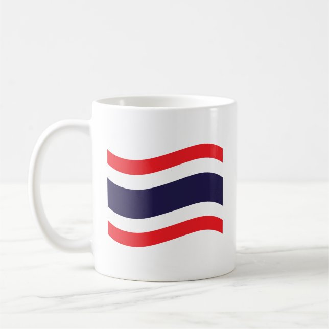 Taza De Café Ola de bandera tailandesa (Izquierda)