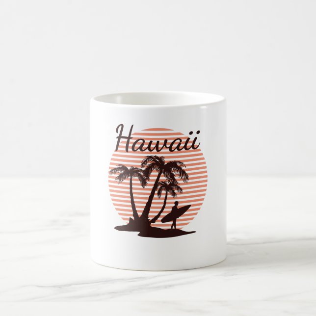 Taza De Café Ola de Hawái (Centro)