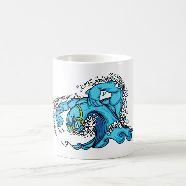 Taza De Café Ola de natación (Subido por el creador)