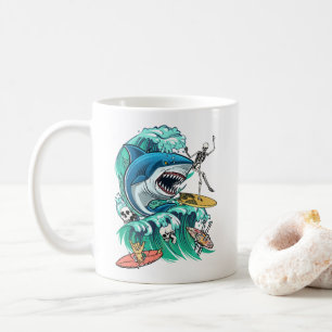 Taza De Café Ola de tiburón