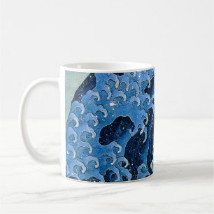 Taza De Café Ola Femenina de Hokusai Vintage Océano