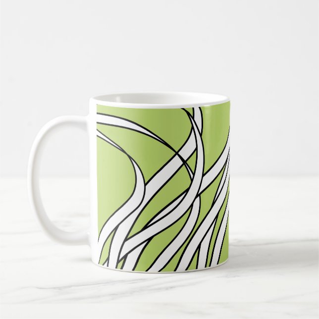 Taza De Café Ola submarina verde lima (Izquierda)