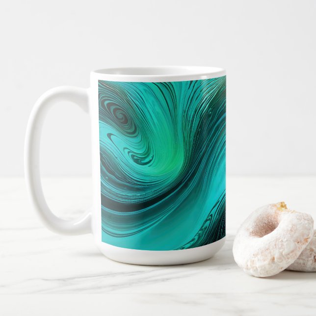 Taza De Café Olas de aguas azules "Tarifa" (Con donut)