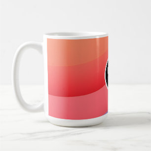 Taza De Café Olas de Arcoíris Vibrantes Abstractas Agrega tu