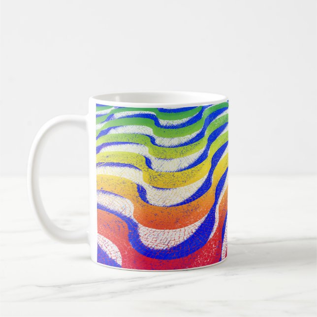 Taza De Café Olas de colores (Izquierda)