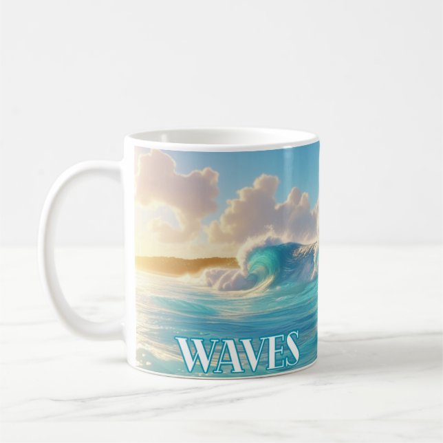 Taza De Café Olas de fuerza - Inspiradas por el mar (Izquierda)