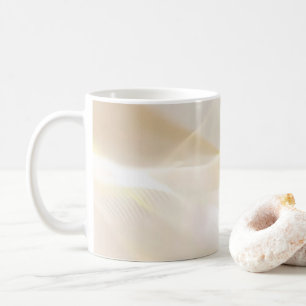Taza De Café Olas de oro abstractas en blanco