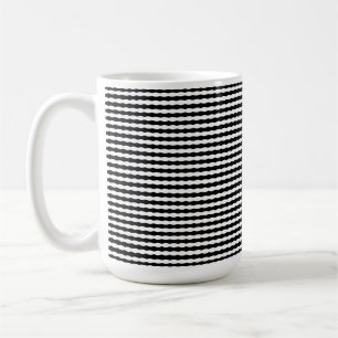 Taza De Café Olas de percepción en blanco y negro,