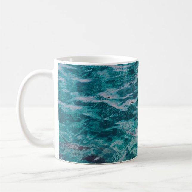 Taza De Café Olas del Océano Esmeralda (Izquierda)