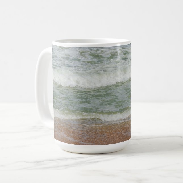 Taza De Café Olas en la playa imagen tropical (Anverso izquierdo)
