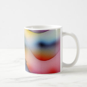 Taza De Café "Olas fraccionadas" arte abstracto contemporáneo