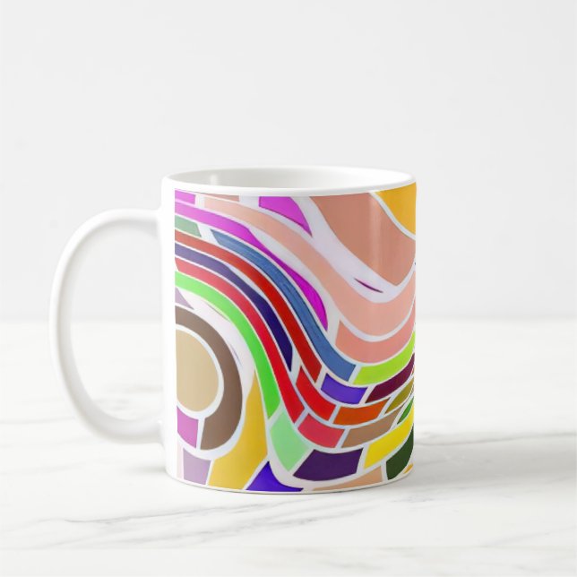 Taza De Café Olas Pop de Arcoíris (Izquierda)