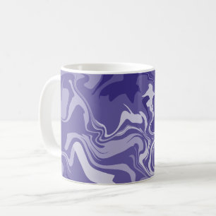 Taza De Café Olas serenas de púrpura en armonía abstracta