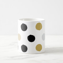 Taza De Café Olas 💫 singulares: Mug de patrón de polka redondo