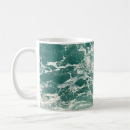 Taza De Café Olas verdes azules del océano