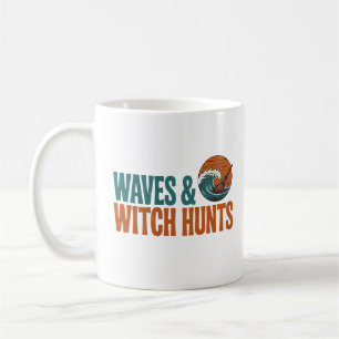 Taza De Café Olas y Cazas de Brujas Fantasía Divertida y Erudit