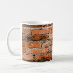 Taza De Café Old and vintage red brick wall texture backgrounda