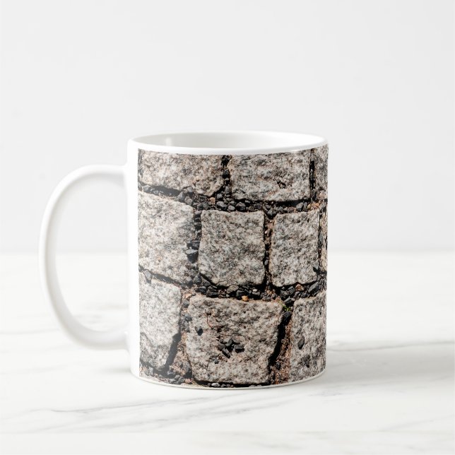 Taza De Café Old cobble stone pattern at the streetabstract,anc (Izquierda)