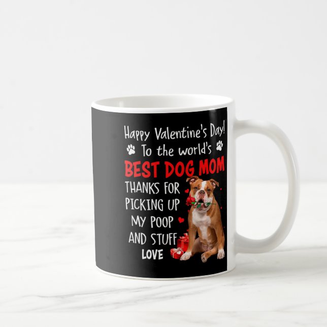 Taza De Café Old English Bulldog Dog Mom Valentines Day Fu  (Derecha)