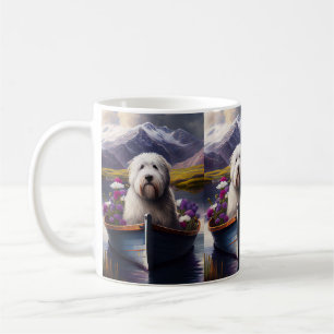 Taza De Café Old English Sheepdog en Paddle: Una Aventura Escén