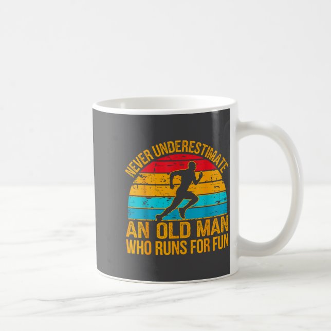 Taza De Café Old Man Running Humor Fitness Lover Funny Senior R (Derecha)