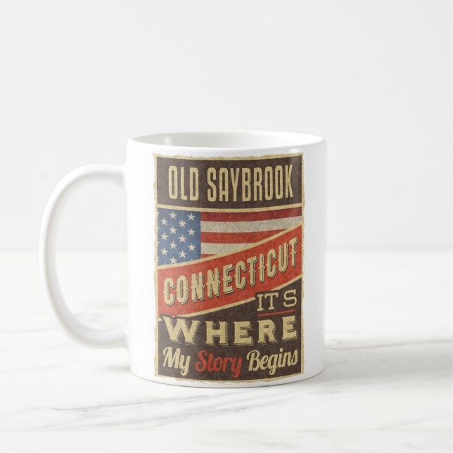 Taza De Café Old Saybrook Connecticut (Izquierda)