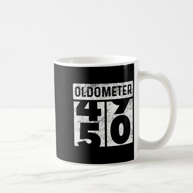 Taza De Café Oldometer Odometer Funny 50th Birthday Gift 50 Yrs (Derecha)