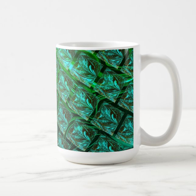 Taza De Café 'Olhos azuis enquadrados', imagem riscada, borrada (Derecha)