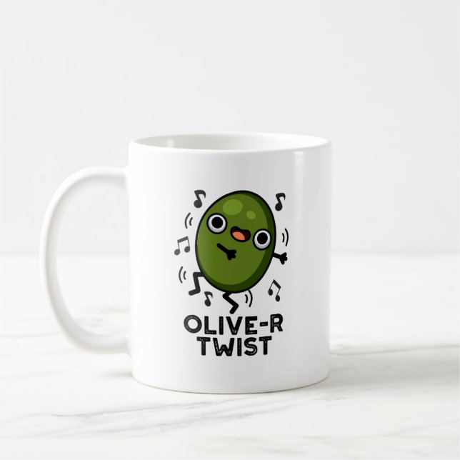 Taza De Café Olive-r Twist Funny Fruit Olive Pun (Izquierda)