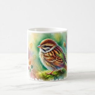 Taza De Café Olive Sparrow Watercolor Harmony 300824AREF151 - W