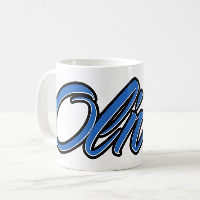 Taza De Café Oliver Vorname Name blue Tasse Kaffeetasse (Anverso izquierdo)