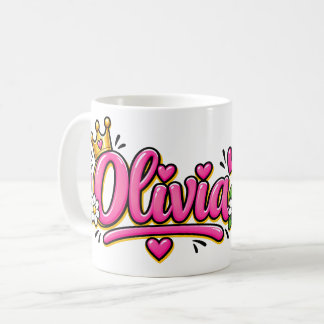 Taza De Café Olivia Coffee Mug, Personalized Olivia Name Cup
