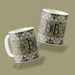 Taza De Café Olivo y Boho Negro