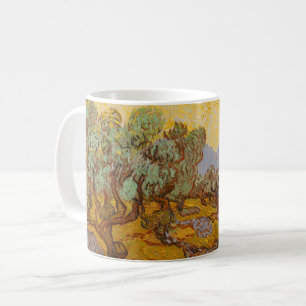 Taza De Café Olivos de Van Gogh Cielo Sol Amarillo