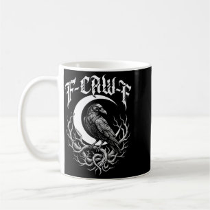 Taza De Café Olvidar Cuervo Luna Gótico Divertido Espeluznante