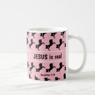 Taza De Café OLVIDAR UNICORNS JESUS ES UN VERDADERO Monograma c