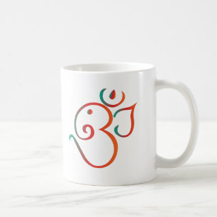 Taza De Café OM-ganpati-verde-naranja