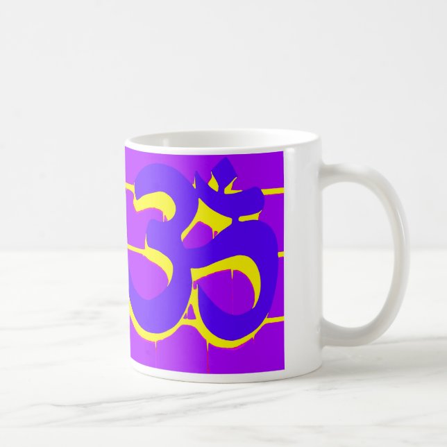 Taza De Café Om mug púrpura (Derecha)