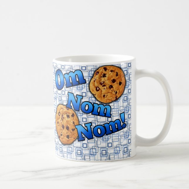 Taza De Café OM Nom Nom, galletas del amor de Meme (Derecha)