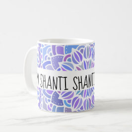 Taza De Café Om Shanti Boho Purple Mandala