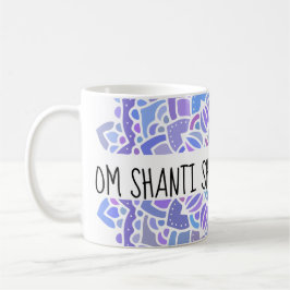 Taza De Café Om Shanti Boho Purple Mandala